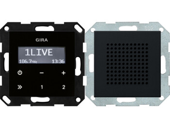 GIRA UP-Radio RDS Lautsprecher System 55 Schwarz m