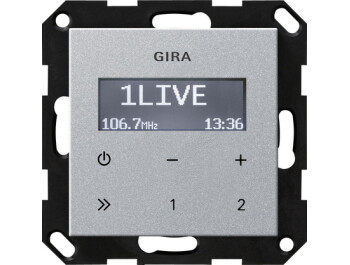 GIRA UP-Radio RDS ohne Lautsprecher System 55 F Alu