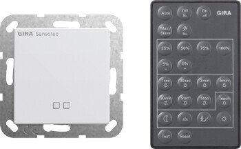 GIRA Sensotec + Fernbedienung System 55 Reinweiß