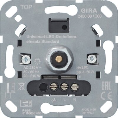 GIRA S3000 Uni-LED-Drehdimmeins. Standard Einsatz