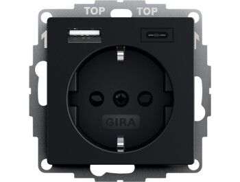 GIRA SCHUKO SP USB-Spannungsvers. 2-fach Typ A/C System...