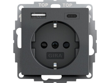 GIRA SCHUKO SP USB-Spannungsvers. 2-fach Typ A/C System...