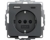 GIRA SCHUKO SP USB-Spannungsvers. 2-fach Typ A/C System 55 Anthrazit