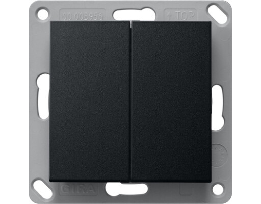 GIRA BT Wandsender 2-fach System 55 Schwarz m