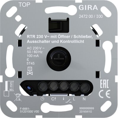 GIRA RTR 230 V Öff./Schließ. Aus + Kontroll Einsatz