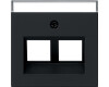 GIRA Abdeckung 30° + BSF f. Tragring MJ 2-fach System 55 Schwarz m