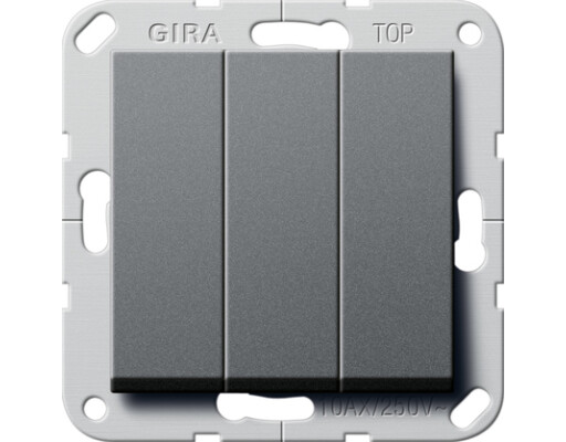 GIRA Wipptaster BS 3-fach Schließer System 55 Anthrazit
