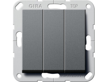 GIRA Wipptaster BS 3-fach Schließer System 55...