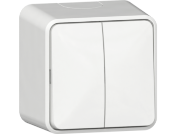 GIRA Wippschalter Serien + Montageplatte AP Reinweiß