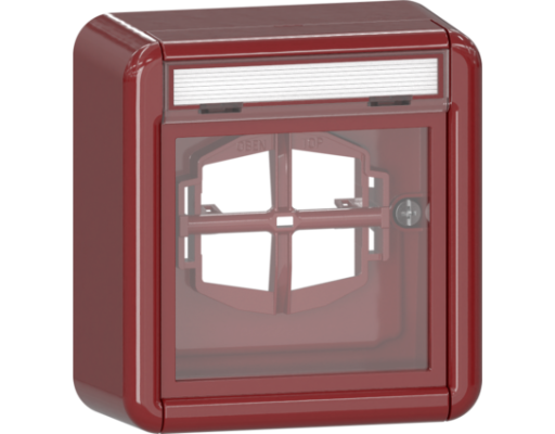 GIRA Abdeckung BSF + Glasscheibe WG AP Rot