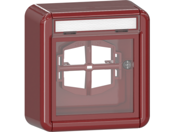 GIRA Abdeckung BSF + Glasscheibe WG AP Rot