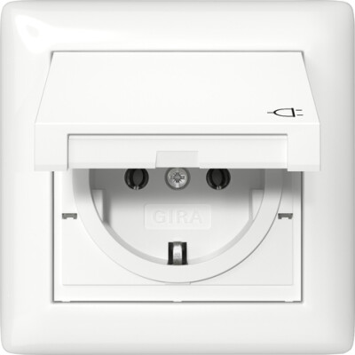 GIRA SCHUKO-Steckdose KD + Set IP44 + Rahmen 1-fach Gira Standard 55 Reinweiß