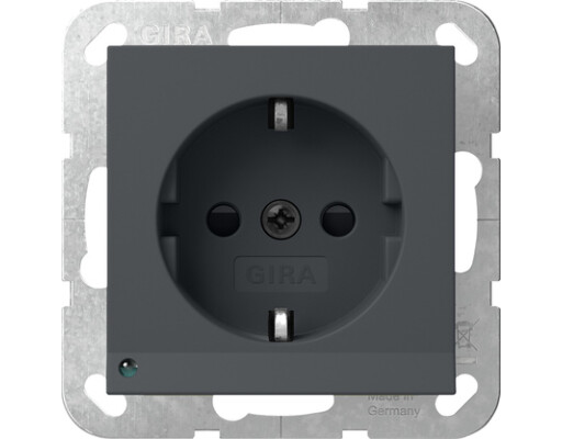 GIRA SCHUKO-Steckdose LED-Leuchte + SP System 55 Anthrazit