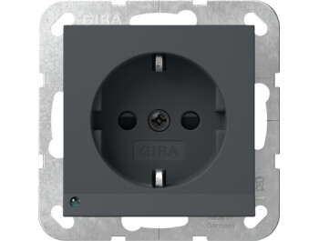 GIRA SCHUKO-Steckdose LED-Leuchte + SP System 55 Anthrazit