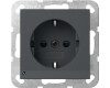 GIRA SCHUKO-Steckdose LED-Leuchte + SP System 55 Anthrazit