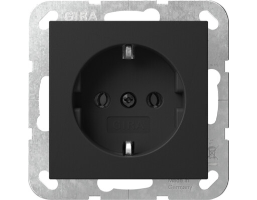GIRA SCHUKO-Steckdose System 55 Schwarz m