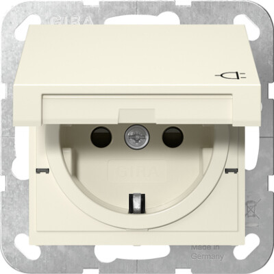 GIRA SCHUKO-Steckdose KD + SP System 55 Cremeweiß