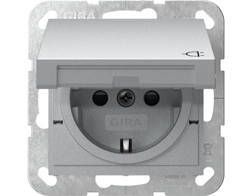 GIRA SCHUKO-Steckdose KD + SP System 55 F Alu