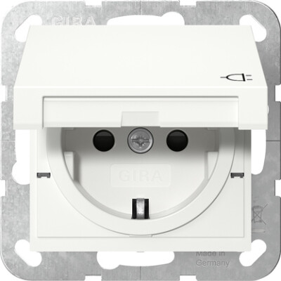 GIRA SCHUKO-Steckdose KD + SP System 55 Reinweiß m