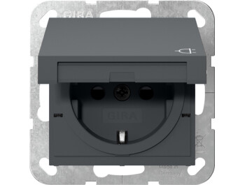 GIRA SCHUKO-Steckdose KD + SP System 55 Anthrazit