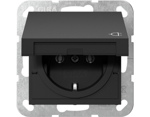GIRA SCHUKO-Steckdose KD System 55 Schwarz m
