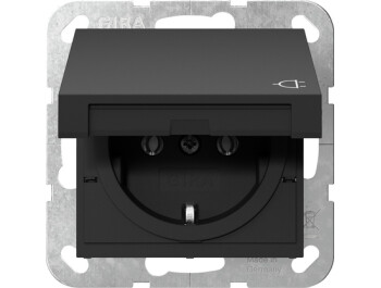 GIRA SCHUKO-Steckdose KD System 55 Schwarz m