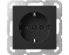 GIRA SCHUKO-Steckdose ohne Krallen System 55 Schwarz m