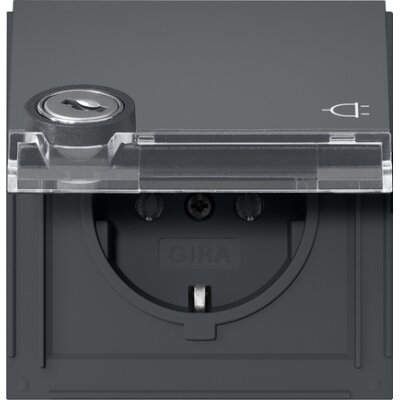 GIRA SCHUKO-Steckdose KD Schloss sortiert + BSF Gira TX_44 Anthrazit