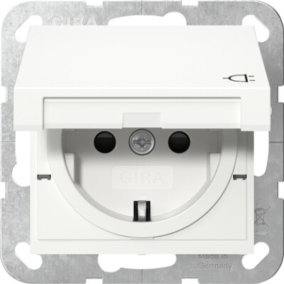 GIRA SCHUKO-Steckdose KD + SP SRK System 55 Reinweiß