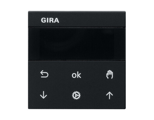 GIRA S3000 Jalousie-/Schaltuhr Display System 55 Schwarz m