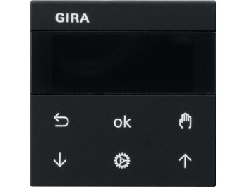GIRA S3000 Jalousie-/Schaltuhr Display System 55 Schwarz m