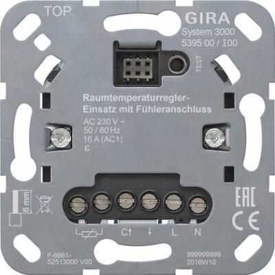 GIRA S3000 RTR-Eins. + Fühleranschluss Einsatz