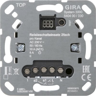GIRA S3000 Relaisschalteins. 2-fach Einsatz