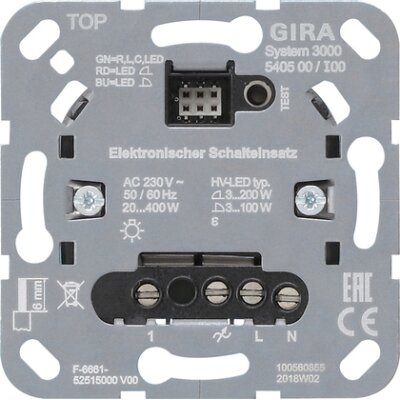 GIRA S3000 elektr. Schalteins. Einsatz