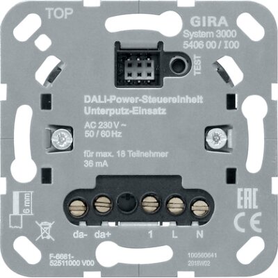 GIRA S3000 DALI Power-Steuereinheit UP-Eins. Einsatz