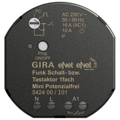 GIRA Funk Schalt-/Tastaktor 1-fach Mini pot.frei Gira eNet
