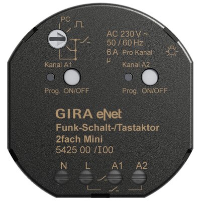 GIRA Funk Schalt-/Tastaktor 2-fach Mini Gira eNet