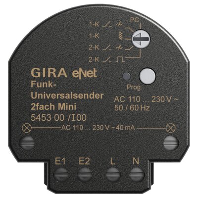 GIRA Funk Uni-Sender 2-fach Mini Gira eNet