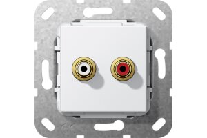 GIRA C-Audio Lötanschl. Einsatz Reinweiß
