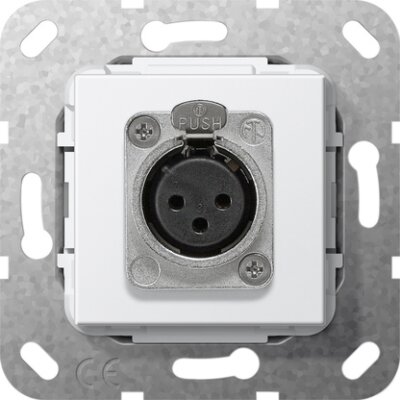 GIRA XLR-Buchse D-Serie Einsatz Reinweiß