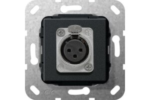 GIRA XLR-Buchse D-Serie Einsatz Schwarz m