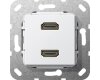 GIRA HDMI 2-fach Kpl. Einsatz Reinweiß