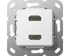 GIRA HDMI 2-fach K-Peitsche Einsatz Reinweiß
