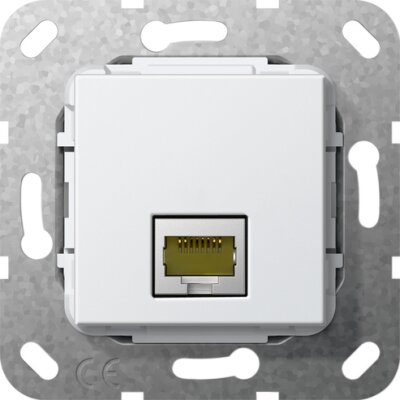 GIRA MJ RJ45 Cat.6A 10 Gbit Kpl. Einsatz Reinweiß