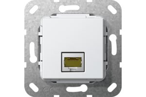 GIRA MJ RJ45 Cat.6A 10 Gbit Kpl. Einsatz Reinweiß
