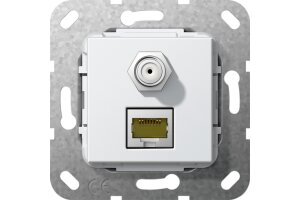 GIRA MJ RJ45 Cat.6A 10 Gbit SAT-F-Buchse Kpl. Einsatz...