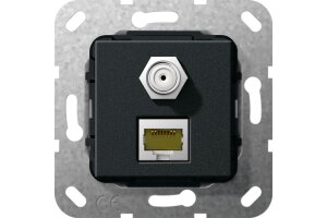 GIRA MJ RJ45 Cat.6A 10 Gbit SAT-F-Buchse Kpl. Einsatz...