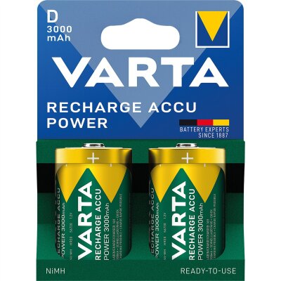 Mono-Akku VARTA Typ D NiMH-Akku HR20 1,2V/3000mAh Pre-charged 2er-Pack