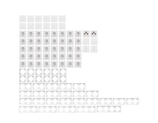 Schalter und Steckdosen Set McPower Shallow Einfamilienhaus 95-teilig weiß