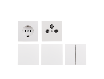 Schalter und Steckdosen Set McPower Shallow Einfamilienhaus 95-teilig weiß